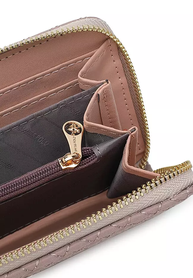 Quilted Long Purse / Wallet - Pink