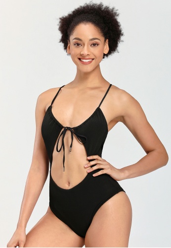 LYCKA black LWD7288-European Style Lady Swimsuit-Black 4FAAAUS6C16AA0GS_1