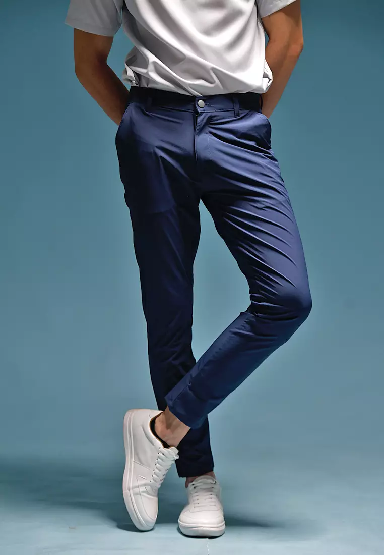 Celana Chinos Long Pants Nylon Stretch OXCON Navy