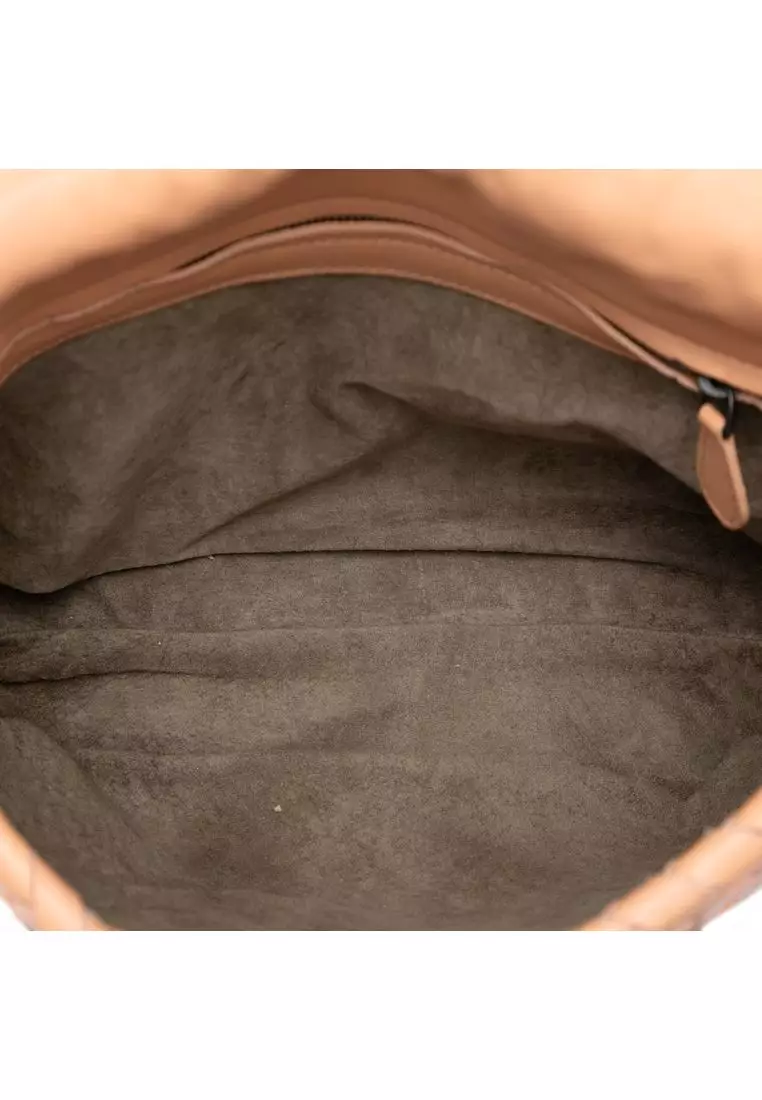 Pre-Loved Bottega Veneta Nappa Intrecciato Flap Satchel