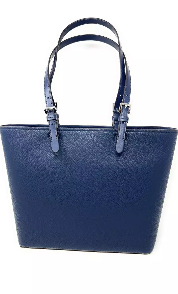 35H3STVT6B Michael Kors jet set travel MD double pocket tote non - Leather vegan material navy
