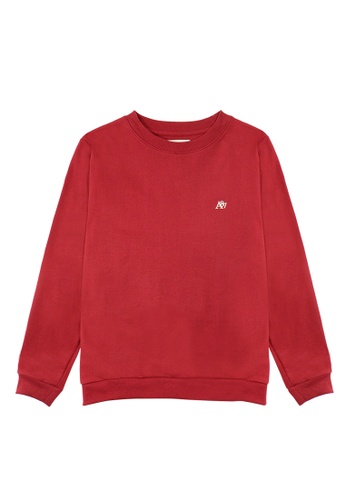 Aeropostale red A87 Loungewear Sweatshirt Pinot Noir 30C9AAAA1395F8GS_1