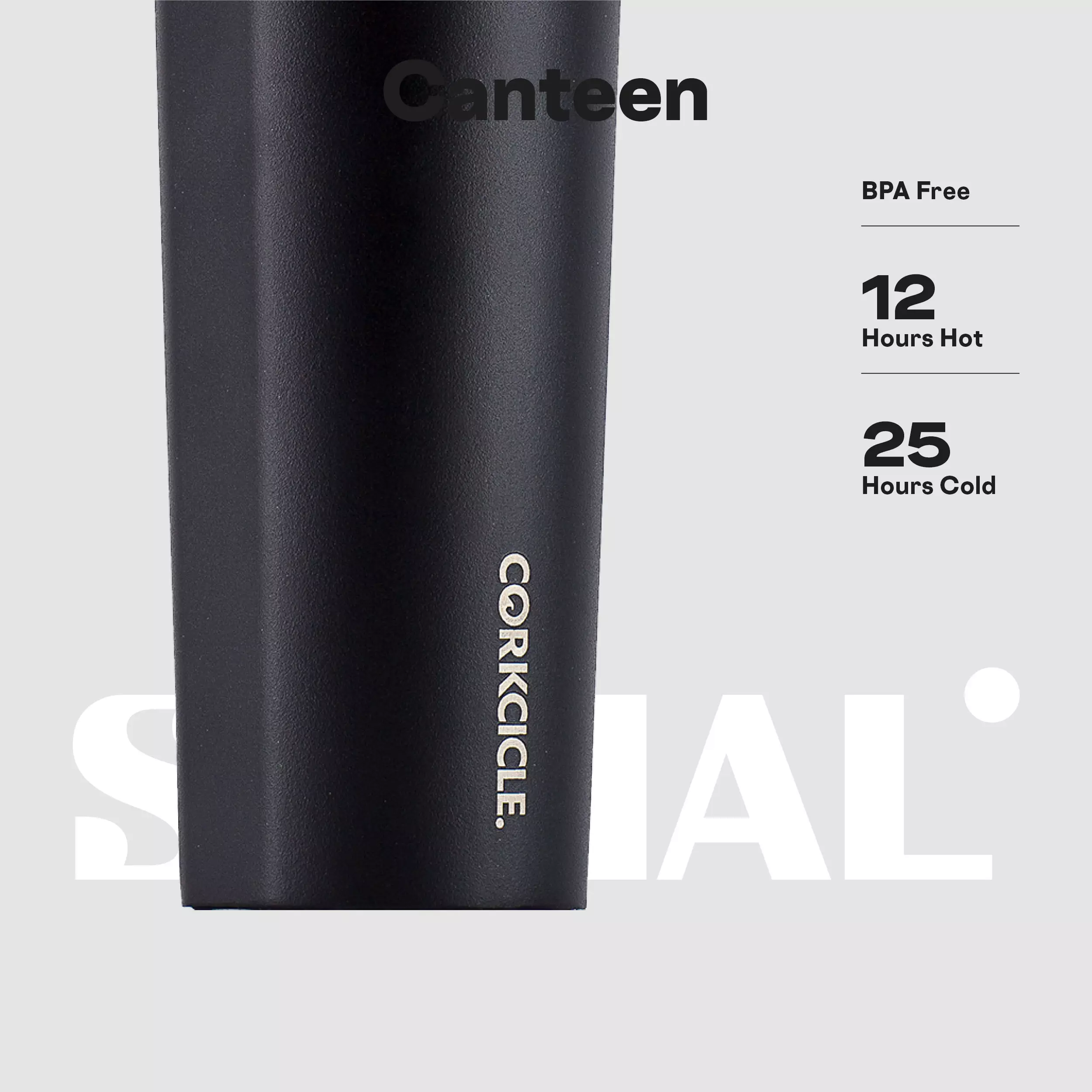 CORKCICLE® Canteen 16oz - Waterman Matte Black