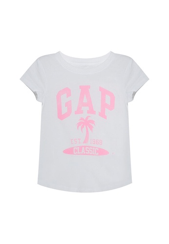 GAP white FR Val Logo Tee 02EA3KA998EB78GS_1