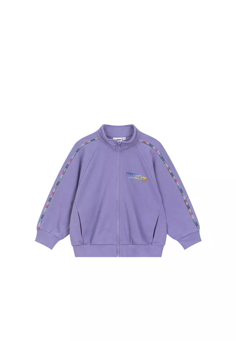 儿童外套柔软宽松印花蝙蝠袖卫衣外套