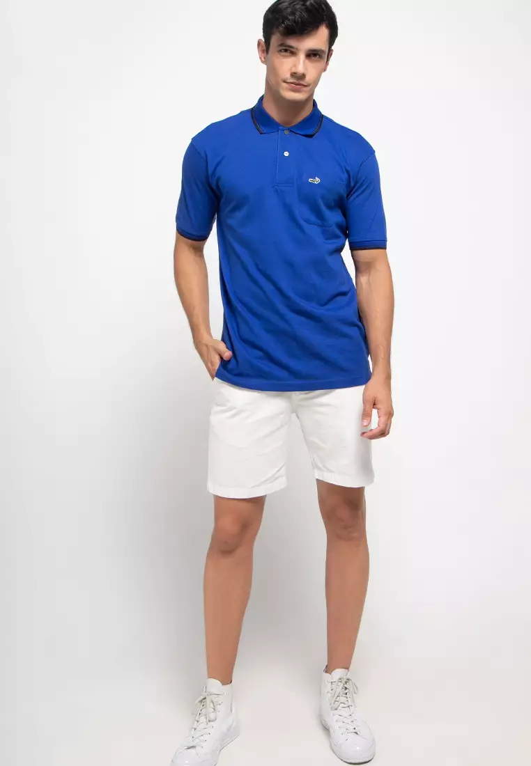Crocodile COLE Cobalt Baju Kaos Kerah Pria Men Polo Original Relax fit