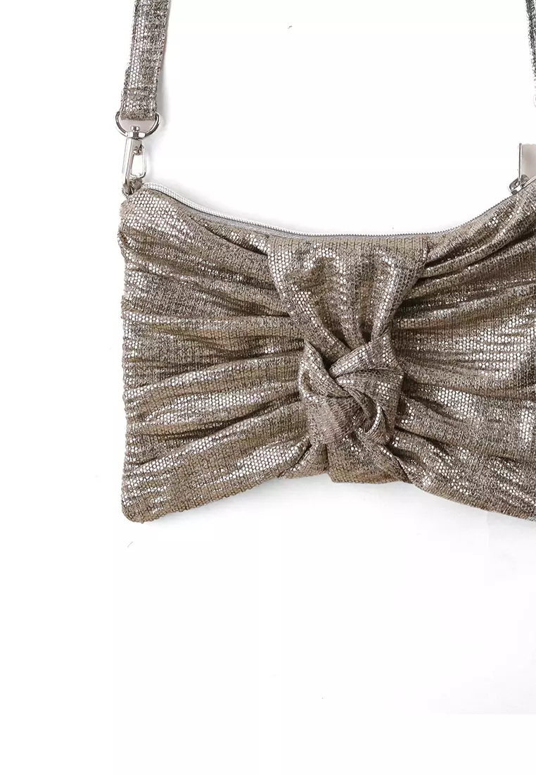 Girls Lame Bow Sling Bag