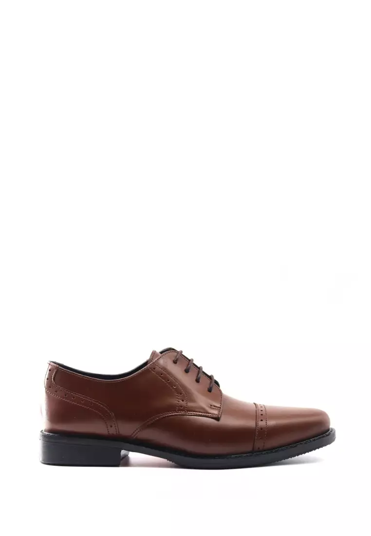 Discount on Jirras  shoes - SKU: Jirras Derby Captoe Genuine Leather Filipino Handcraft Choco Brown Felix