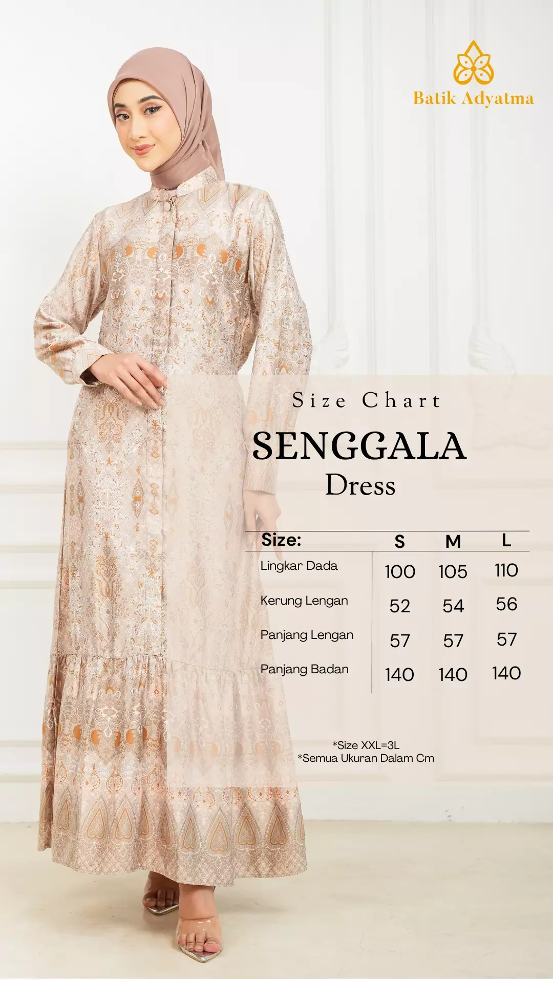 Sarimbit Senggala Mocca Gamis Wanita  Dress