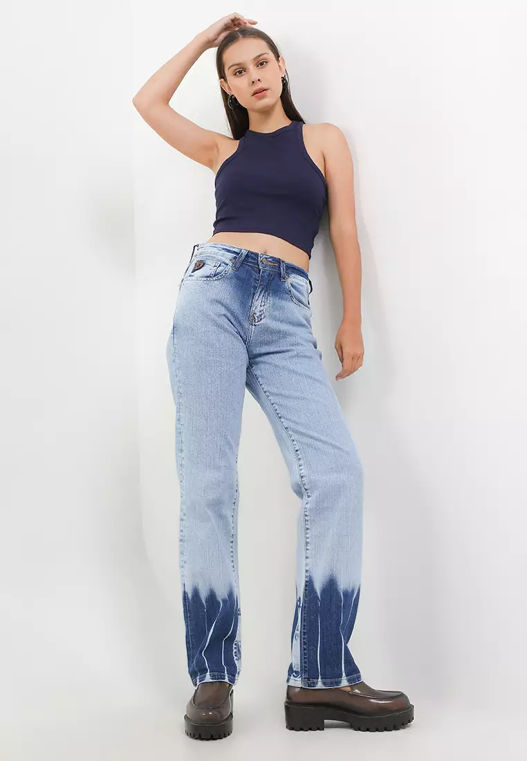 High Waist Straight Denim Pant FWL378