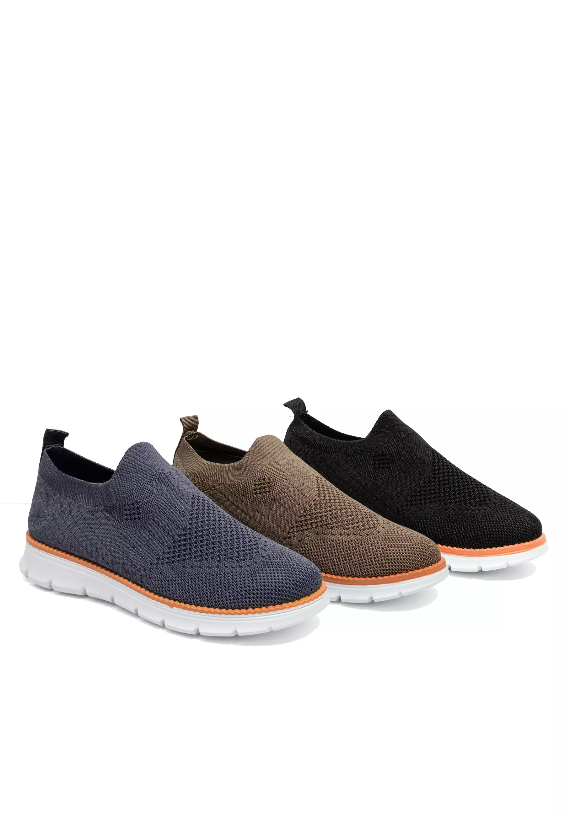 Dr. Kevin Sepatu Sport Pria Men Sneakers Sekolah Flyknit Non Tali Slip On 889-080