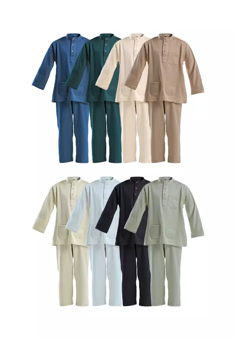 Alain Delon Baju Melayu Cekak Musang Budak - 19026505-39PoseidonNavy