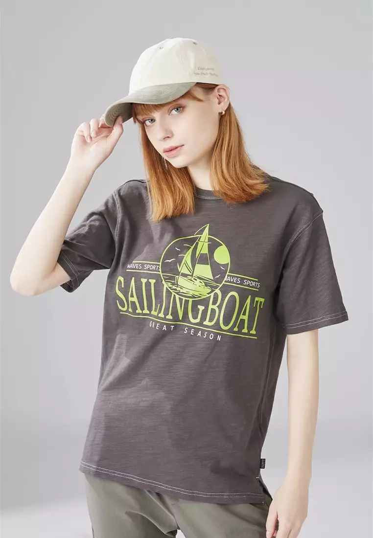 Buy Life8 Sailing Boat Graphic Short-Sleeves T-Shirt in Celandine Green  2024 Online