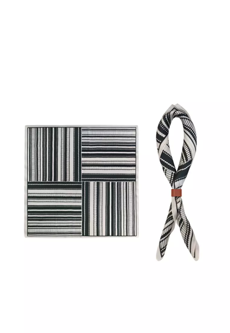 American Neutral Style Outdoor Square Scarf - Versatile Temperament, Retro Silk Scarf Design