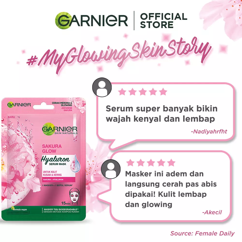 Garnier Serum Mask Hydrabomb Sakura Glow