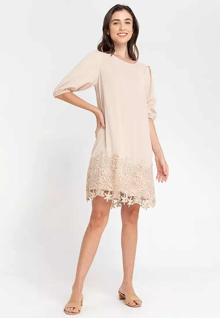 Caleigh Lace Hem Dress