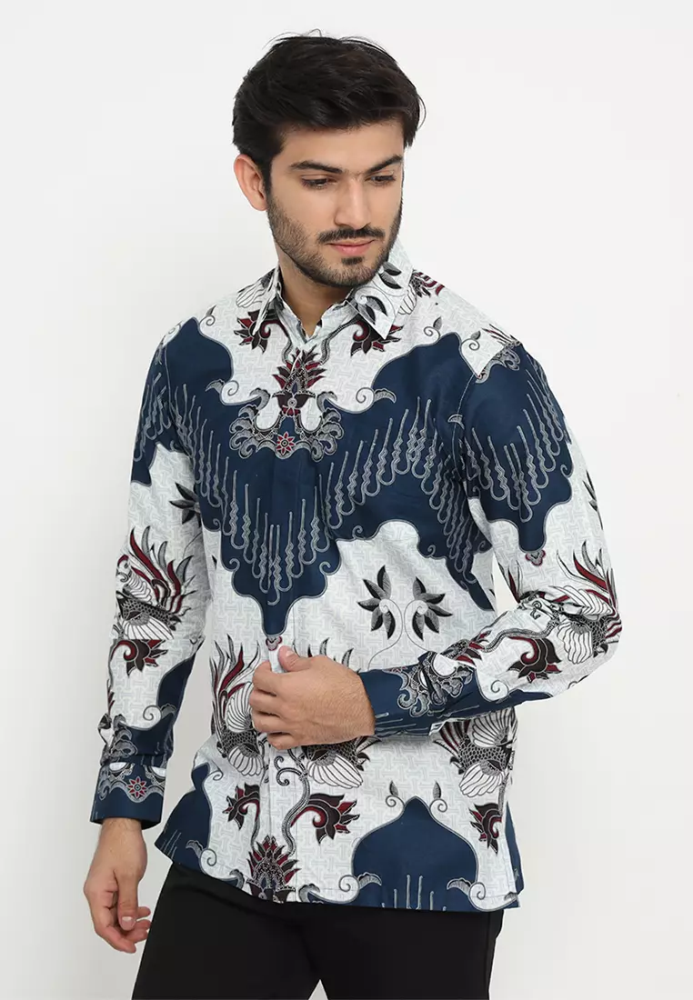 Hadinata Batik Pria Kemeja Panjang Mathew Marion