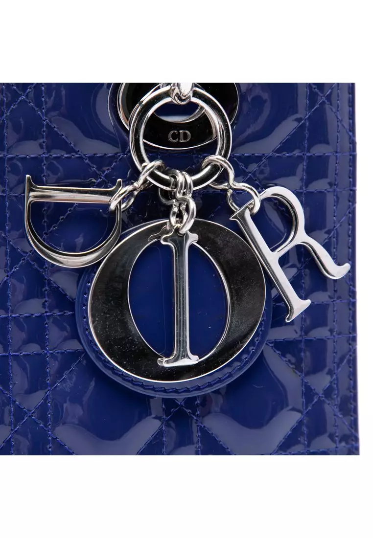 Pre-Loved Dior Medium Patent Cannage Lady Dior