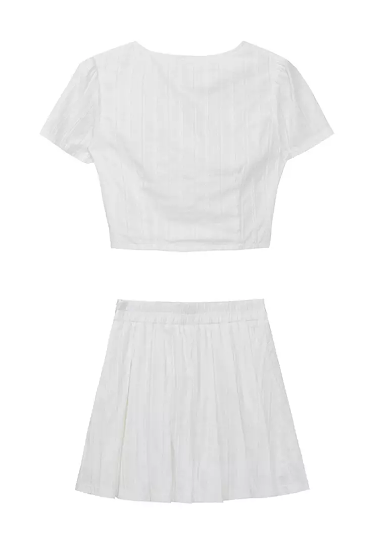 Sporty Chic Top and Skirt Set