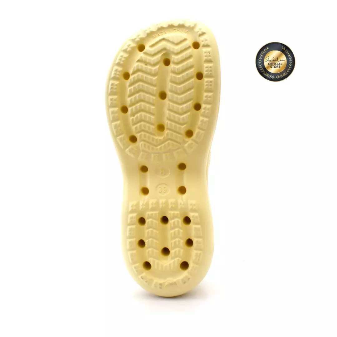 ZANDILAC - SANDAL WANITA DEWASA CH220468WD - KREM wedges full karet