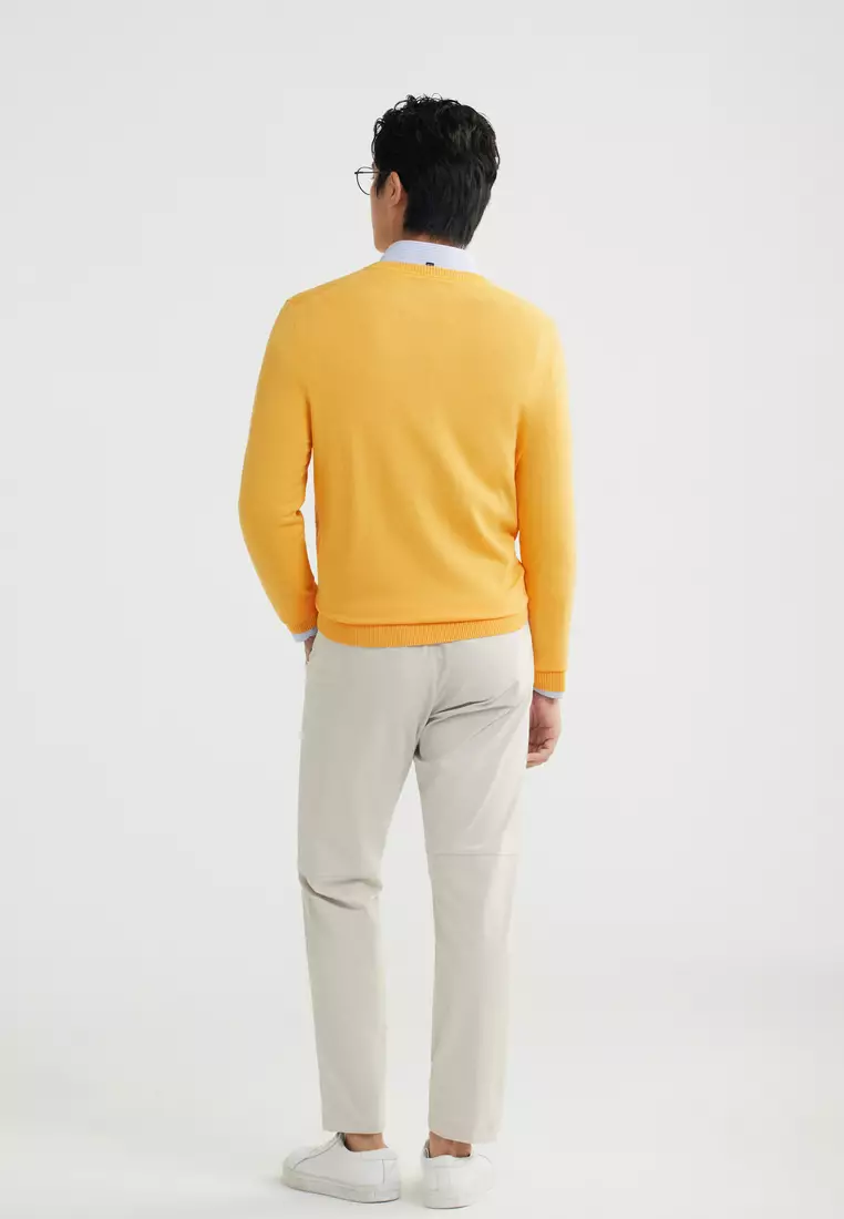 Outer V Neck Dry Touch Compact Sweater