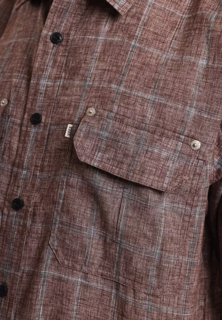 Used 1968 - Vincent Kemeja Pria Lengan Pendek Kotak