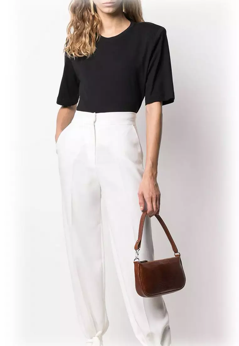 Rachel Lizard Embossed Leather Shoulder Bag in Tan