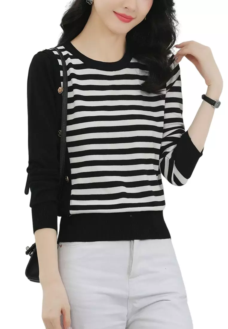 White scoop neck sweater shop