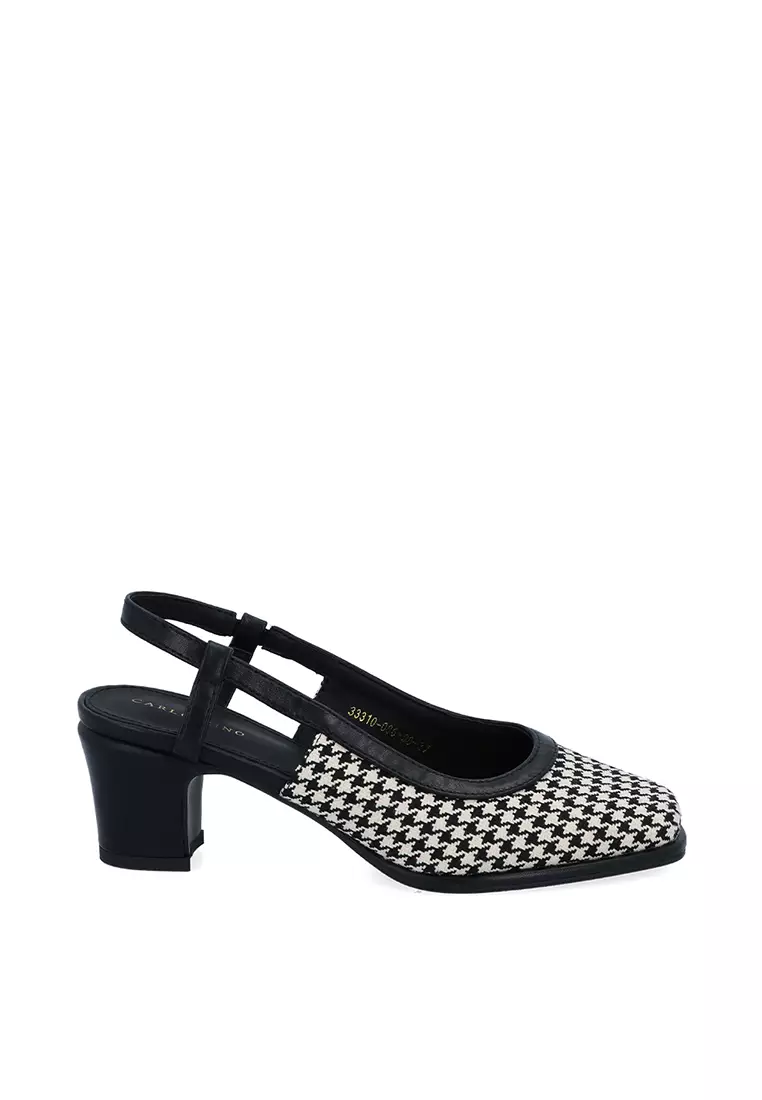 Discount on Carlo Rino  shoes - SKU: Black Vivara Slingback Heels