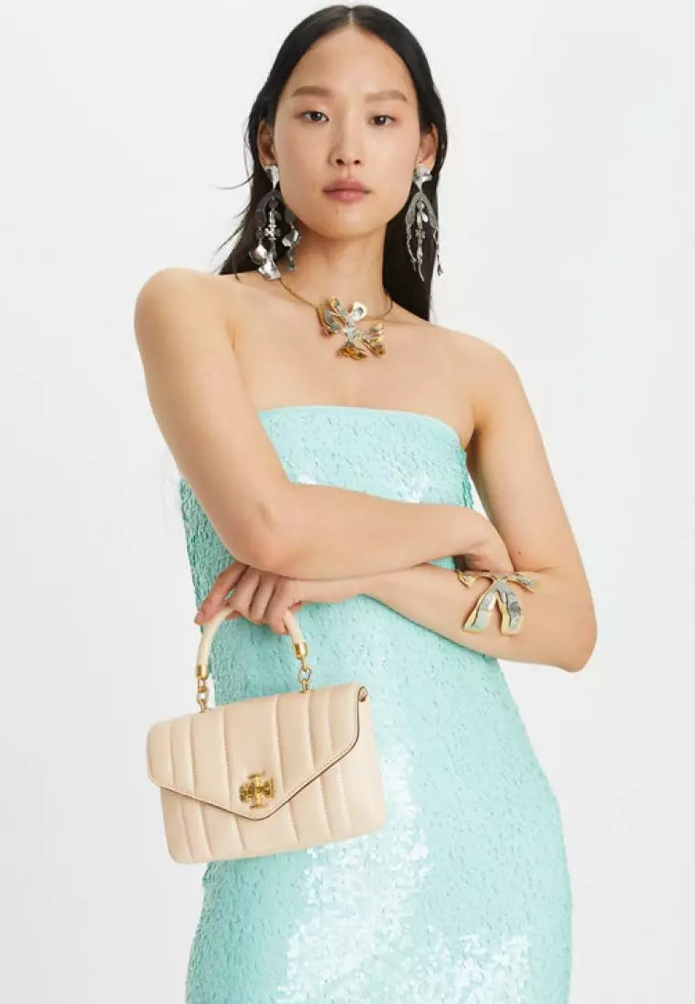 Tory Burch Mini Kira Top Handle Bag Brie