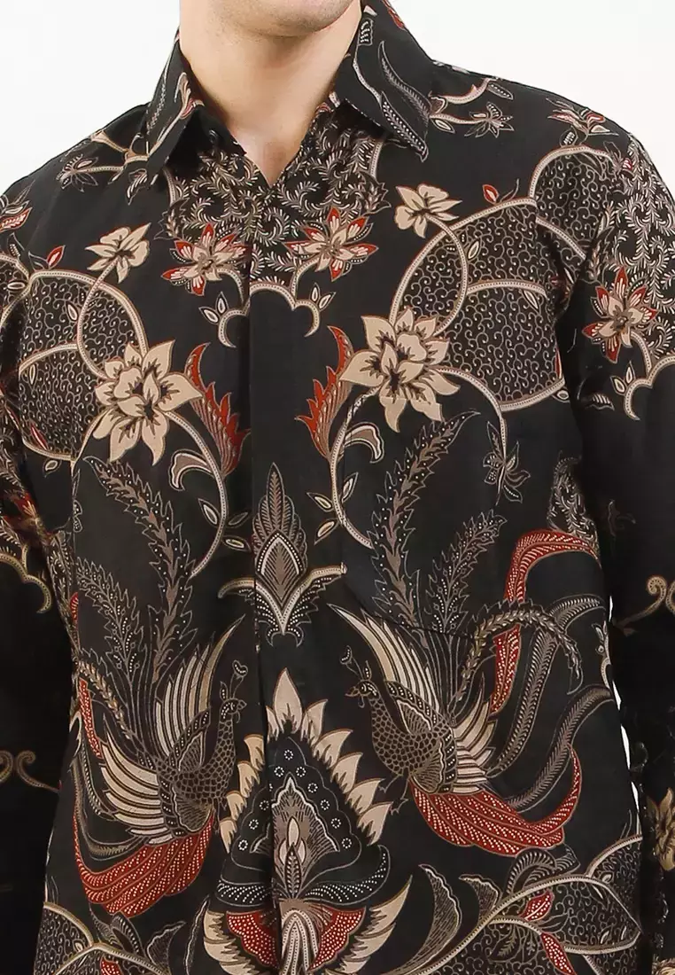 Gaharu Kemeja Batik Premium Pria Casual Modern Lengan Panjang