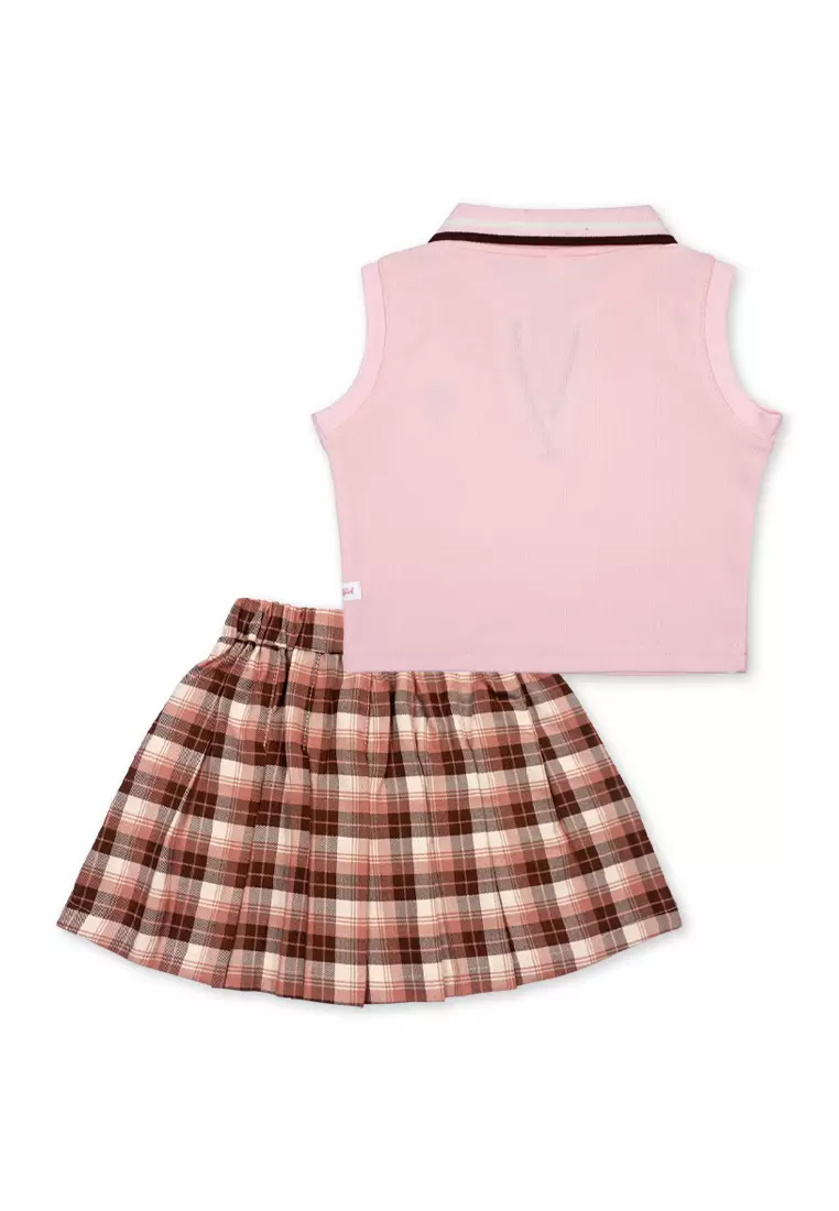 Girls Blouse with Skirt Set
