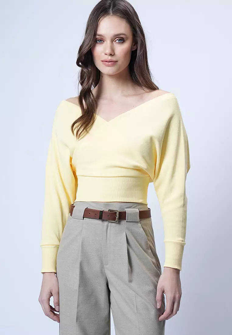 Front Back V-Neck Double Breasted Blouse