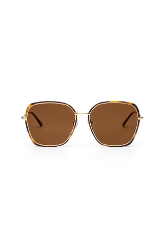 Maverick & Co. brown Maverick & Co. Livi Oversized Sunglasses - Tortoise /Brown BA88CGL98EEFA4GS_1