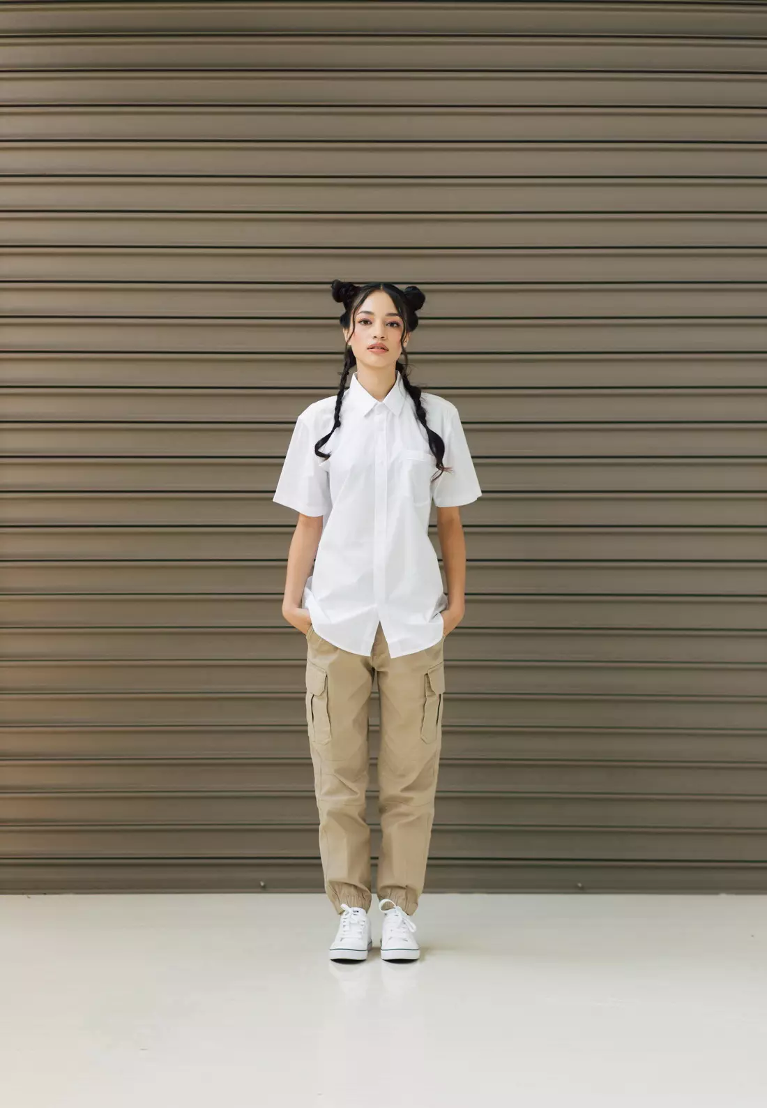RBJ Kemeja Polos Cotton Poplin Putih Regular Fit Pria