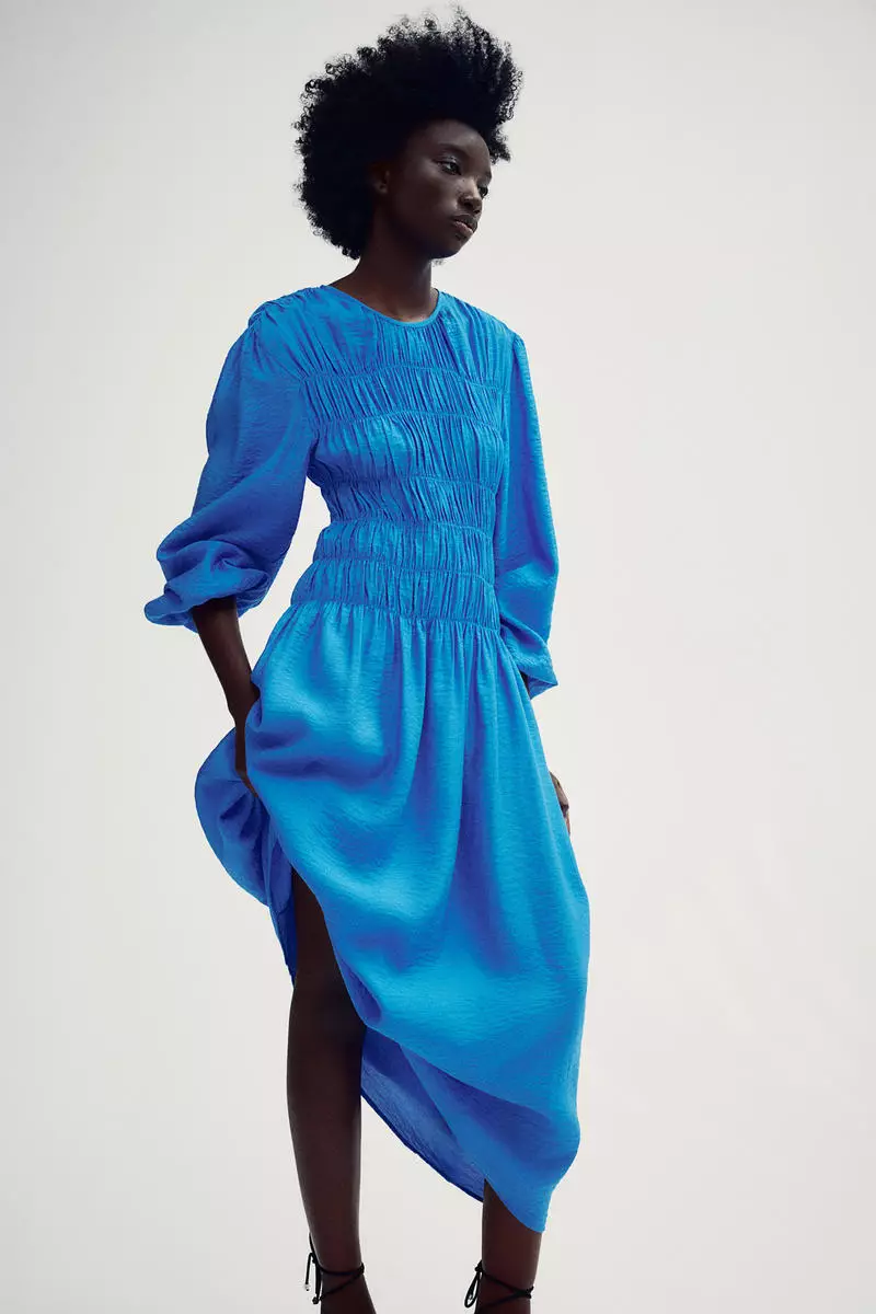 Smocked-bodice dress