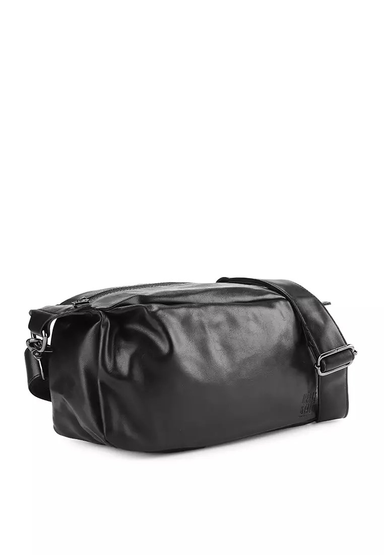 Distressed Leather Hitch Crossbody Bag