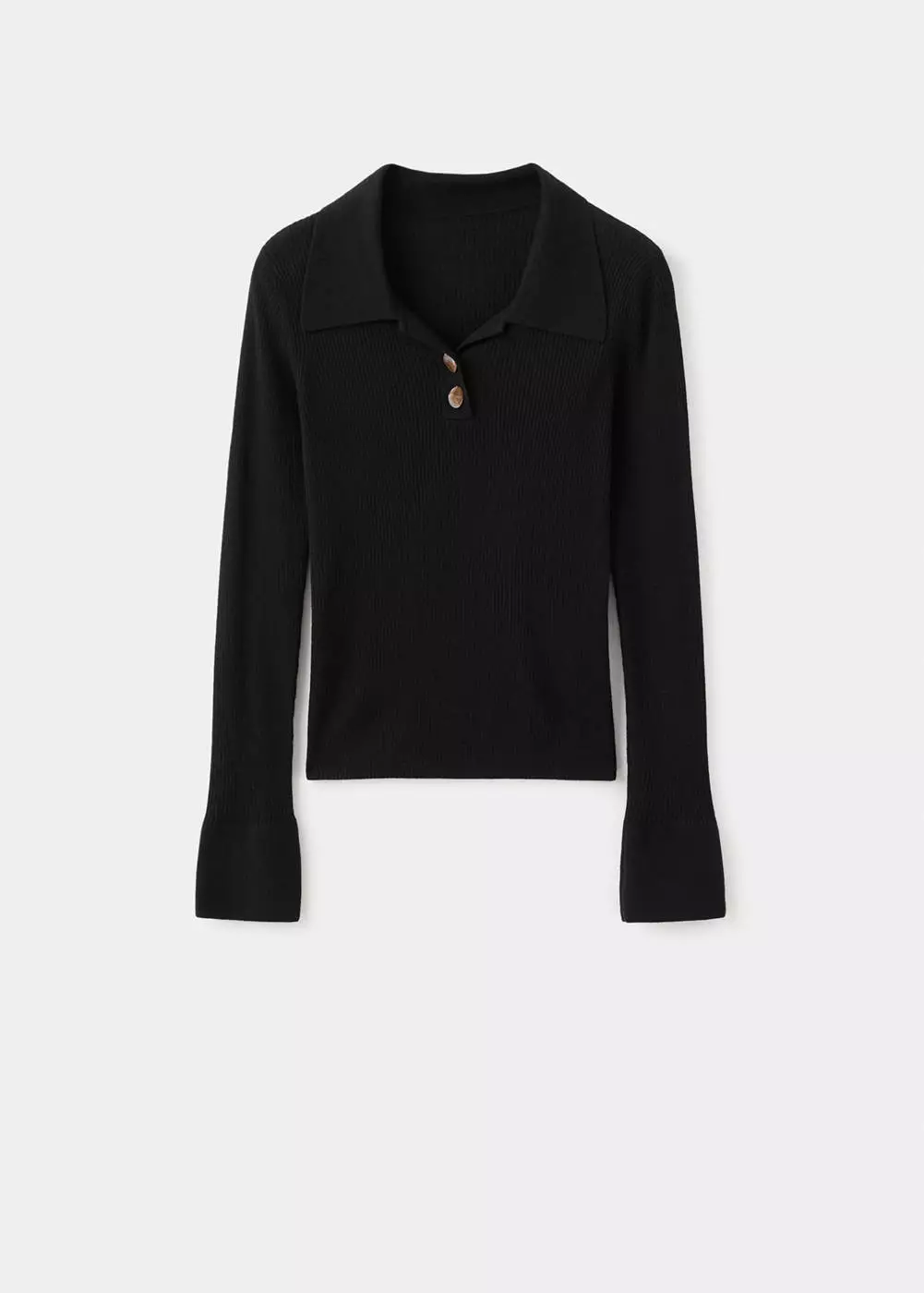 Sweater ribbed kerah polo