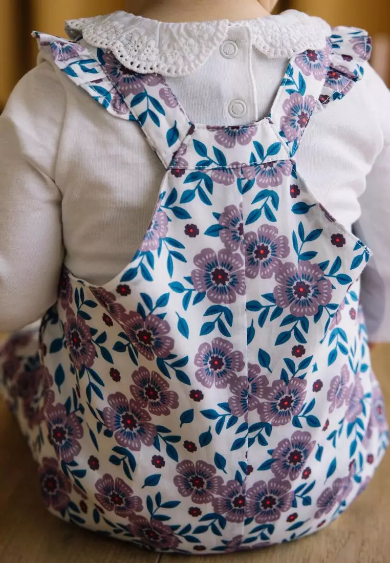 Purple Floral Overall