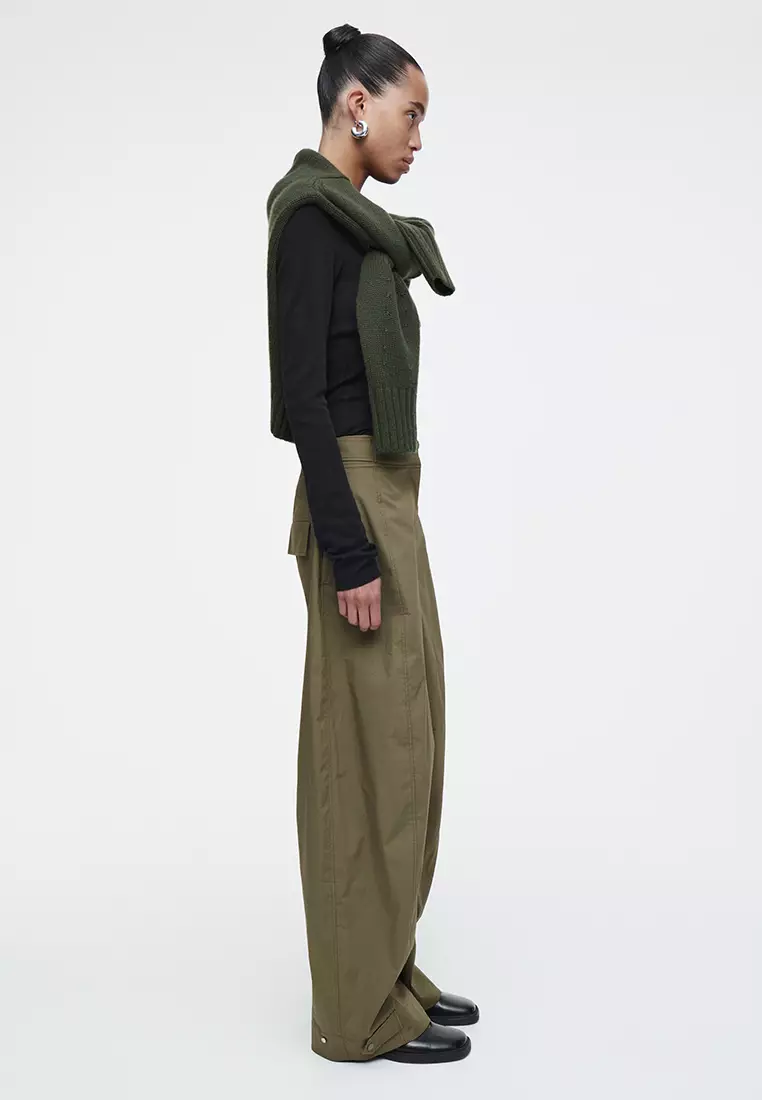 Barrel-Leg Utility Trousers