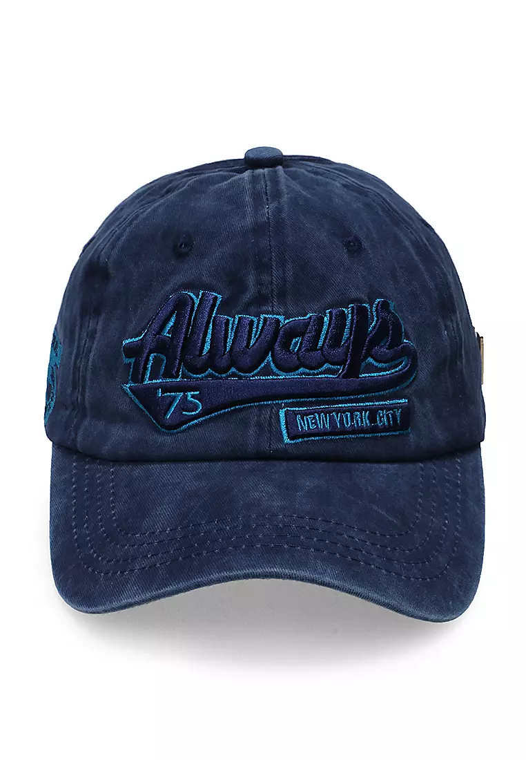 Drsh Topi Baseball Unisex Casual Sport Motive Always Adjustable Material Cotton Jean ORIGINAL - Navy