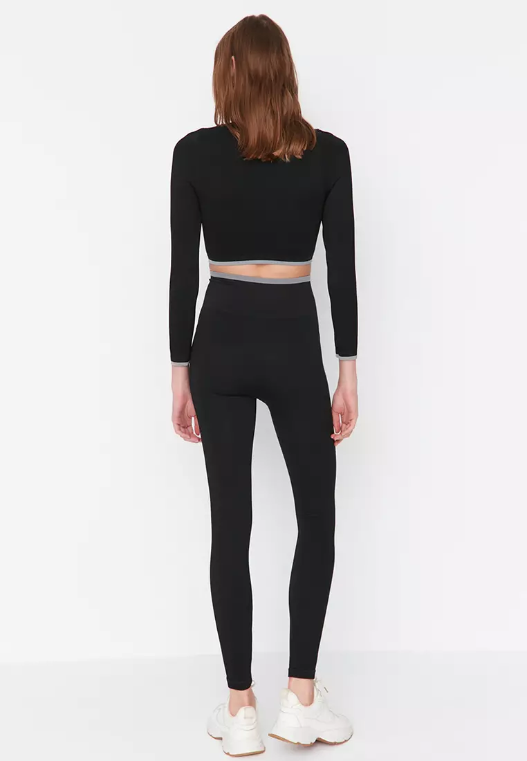 Buy Trendyol Seamless Contrast Color Detail Full Length Sports