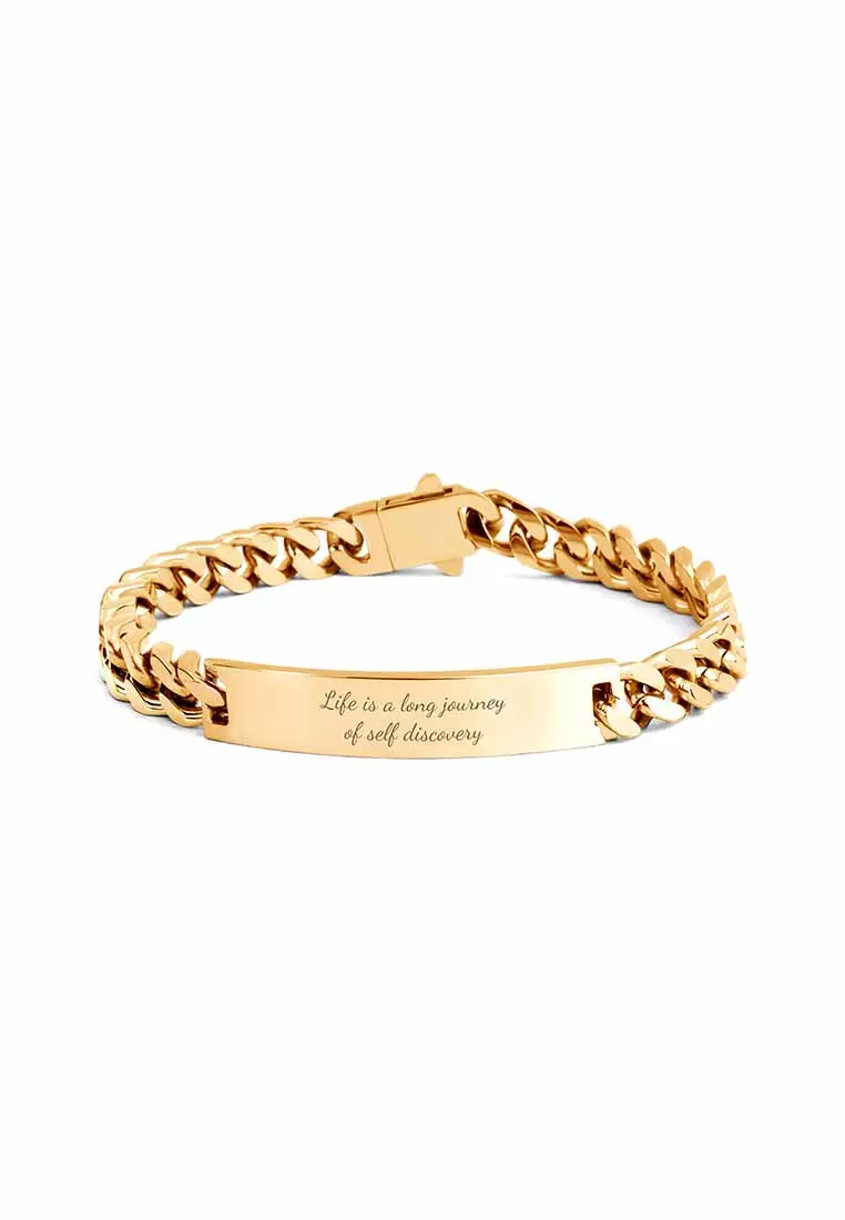 Gold bar hotsell bracelet mens