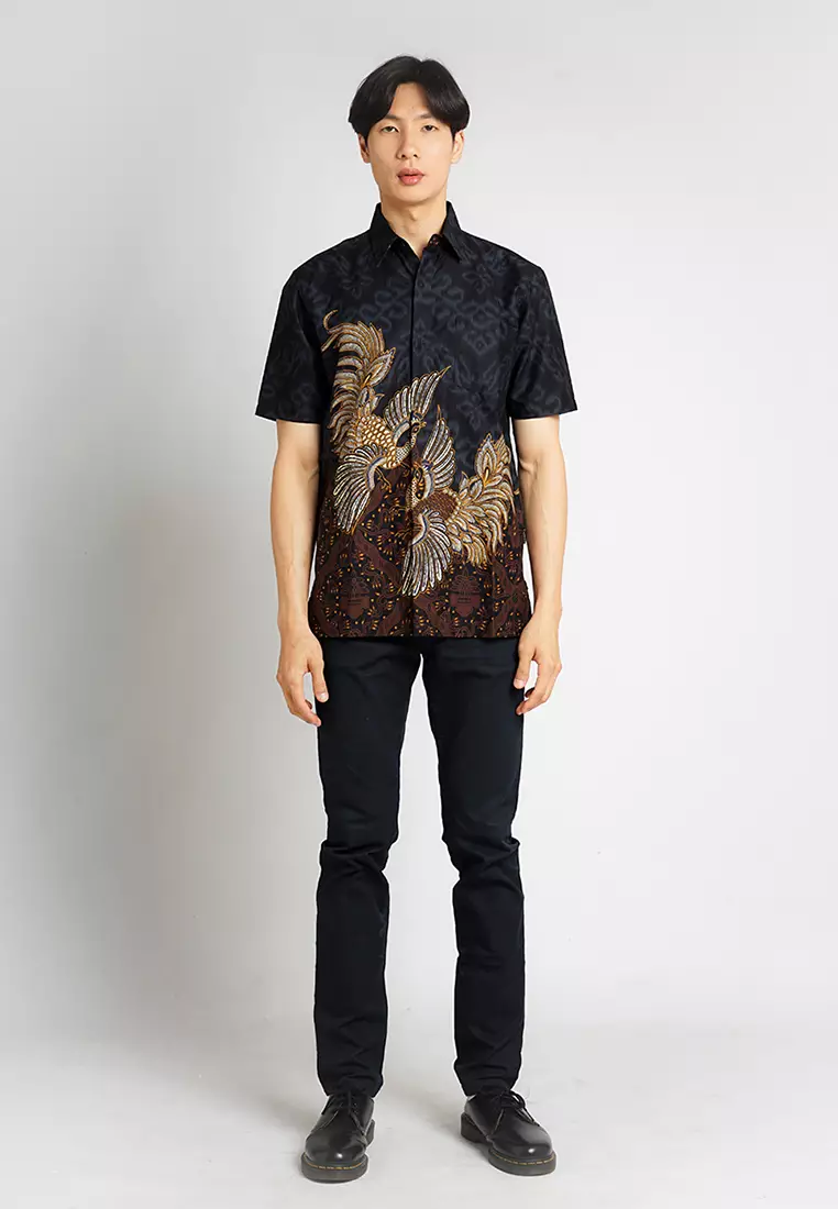 Hadinata Batik Kemeja Pendek Superfine Rajendra Rihana