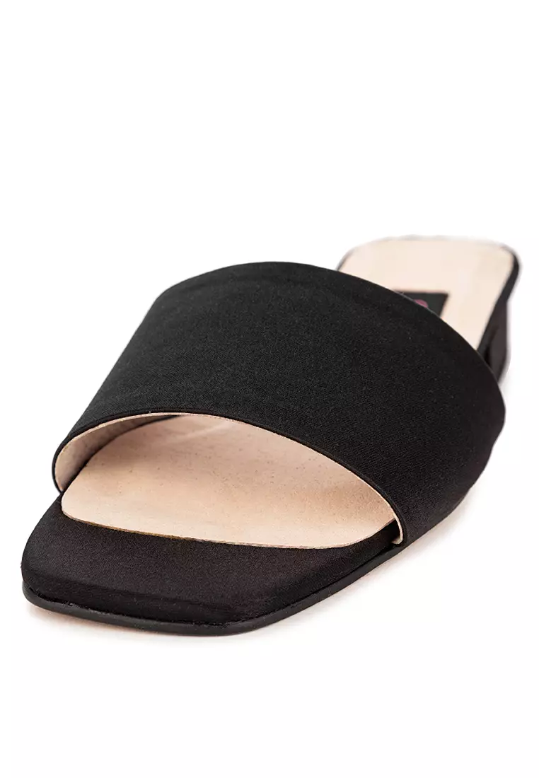 Satin Flat Slides
