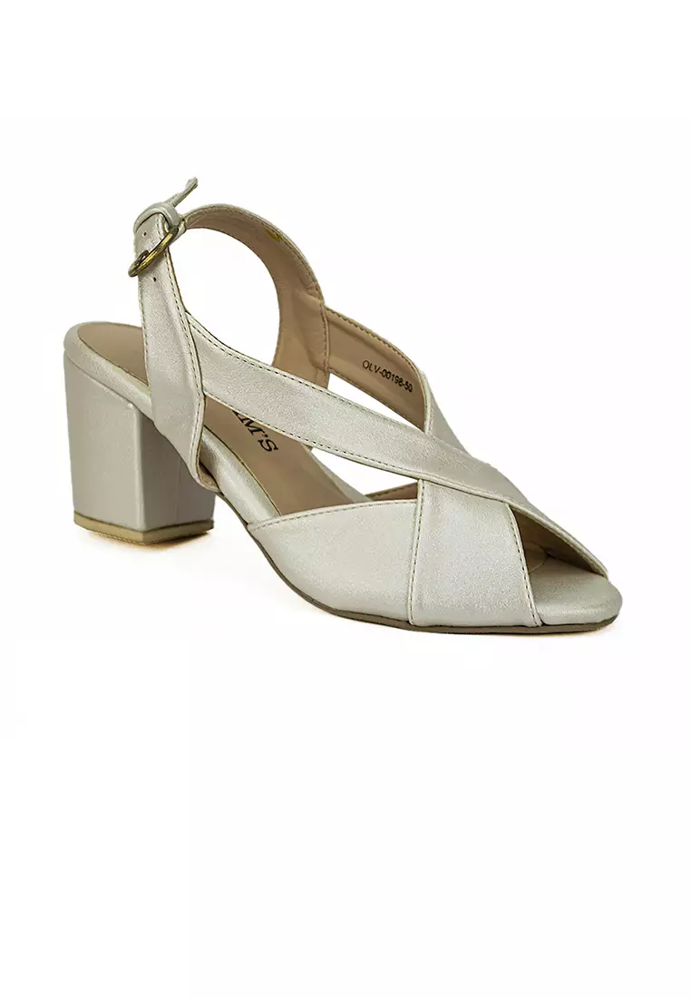 Cream mid heel sandals new arrivals