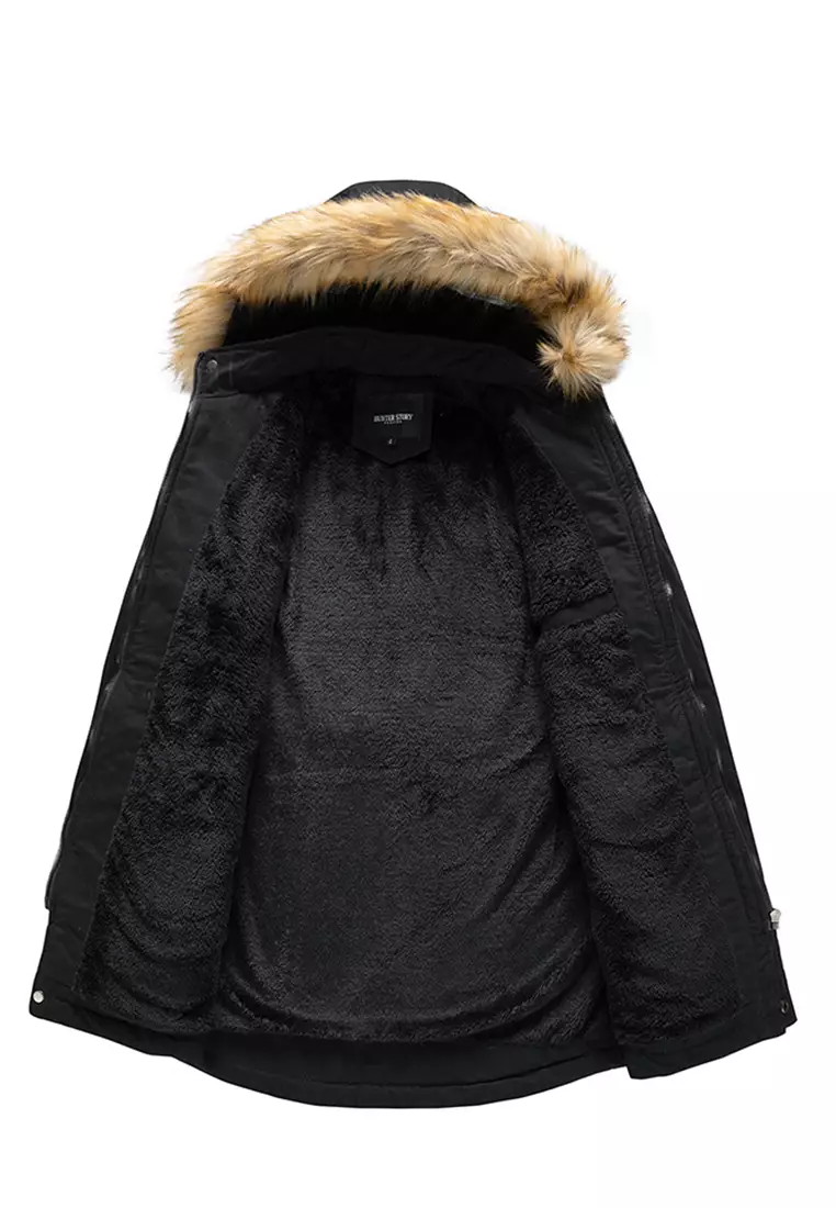 Faux Fur Detachable Hooded Winter Jacket BU6888
