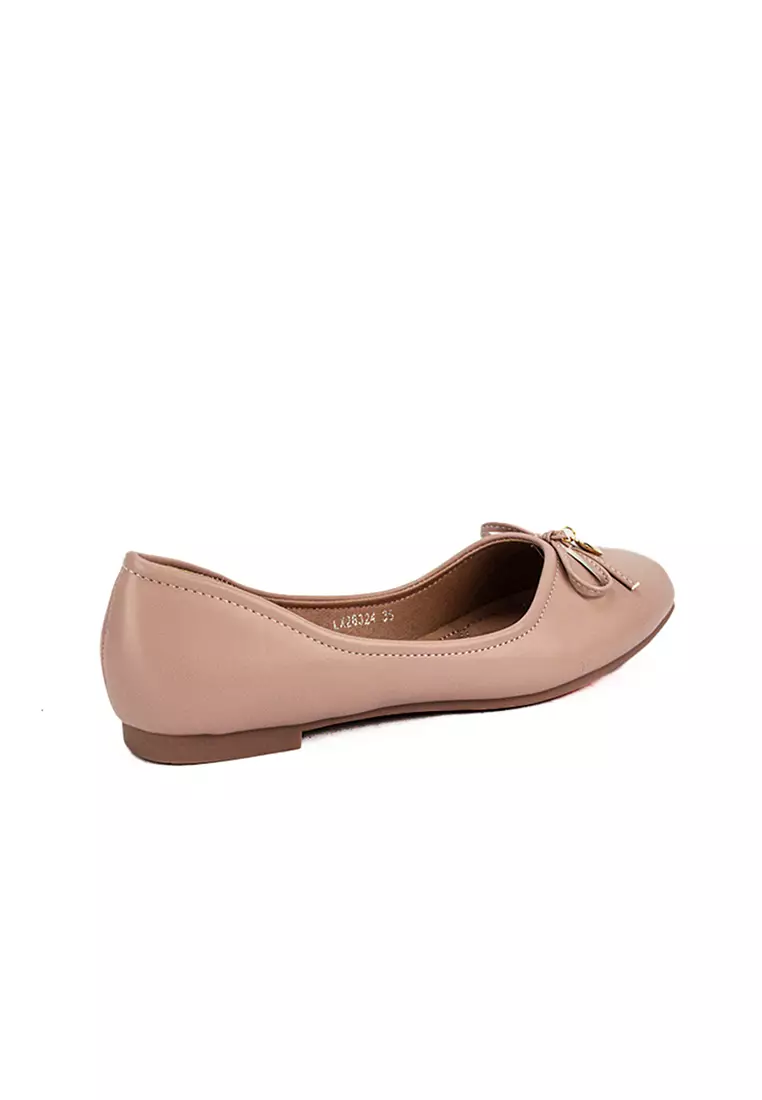 Women's Ballet Flats Shoes LX 26324 Old Rose C49