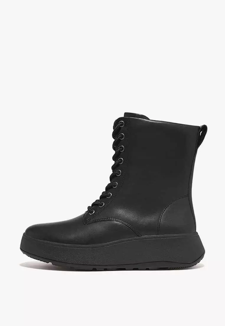 Discount on Fitflop  shoes - SKU: Fitflop  F-Mode Lthr Laceup Ankle Gm4-090- All Black