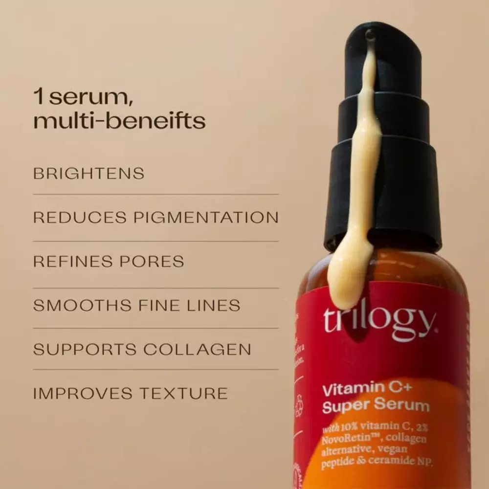 Trilogy Vitamin C+ Super Serum 30 ml - Serum Wajah Mencerahkan & Mengurangi Tanda Penuaan Dini